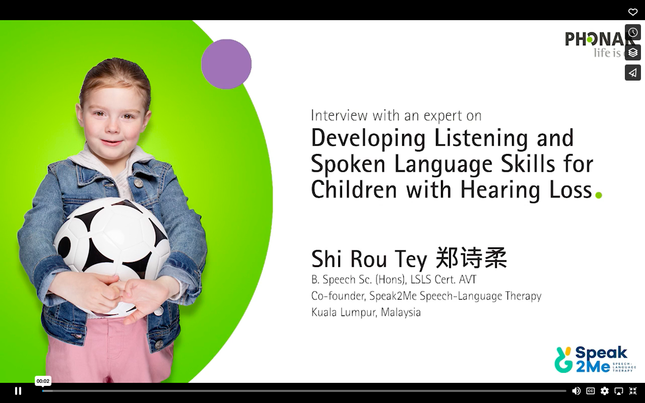 Hear to talk – the speech therapists’ point of view